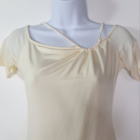 Reiss Cierra Elegant Cream Strappy Off-Shoulder Short Sleeve Top Size Small - Picture 8 of 13